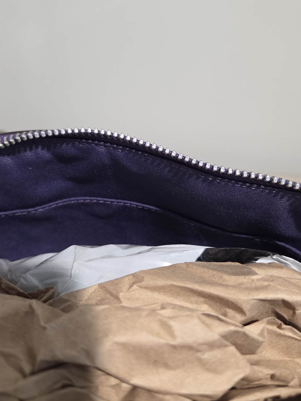 Purple Dome Satchel/Crossbody Handbag - Coach. 11" w, 10.5" top- bot, 7.5" zip-b - Picture 8 of 9